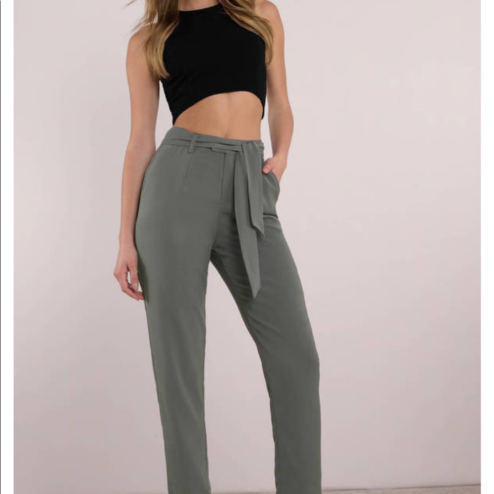 Tobi Olive Tapered Pants